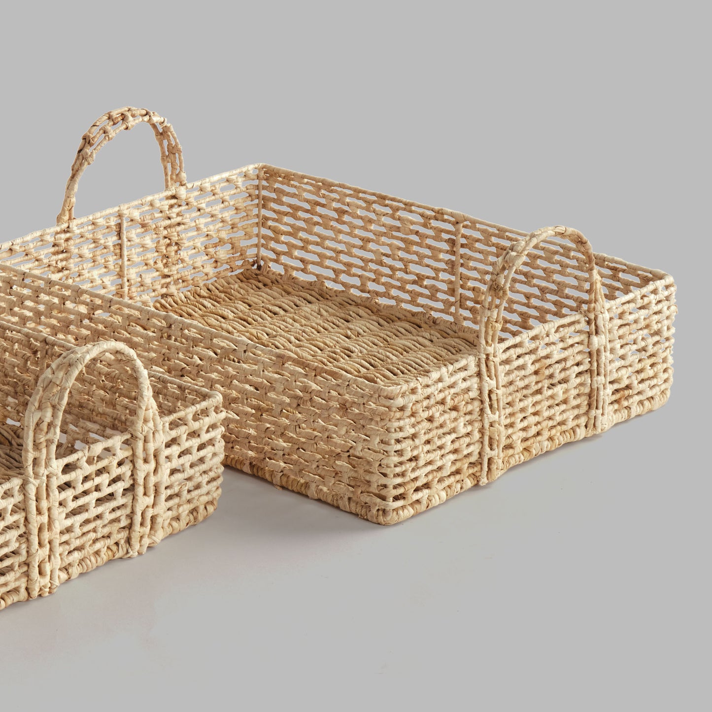 Abaca nesting rectangular trays (set of 2) - stylish home accent (Image2).