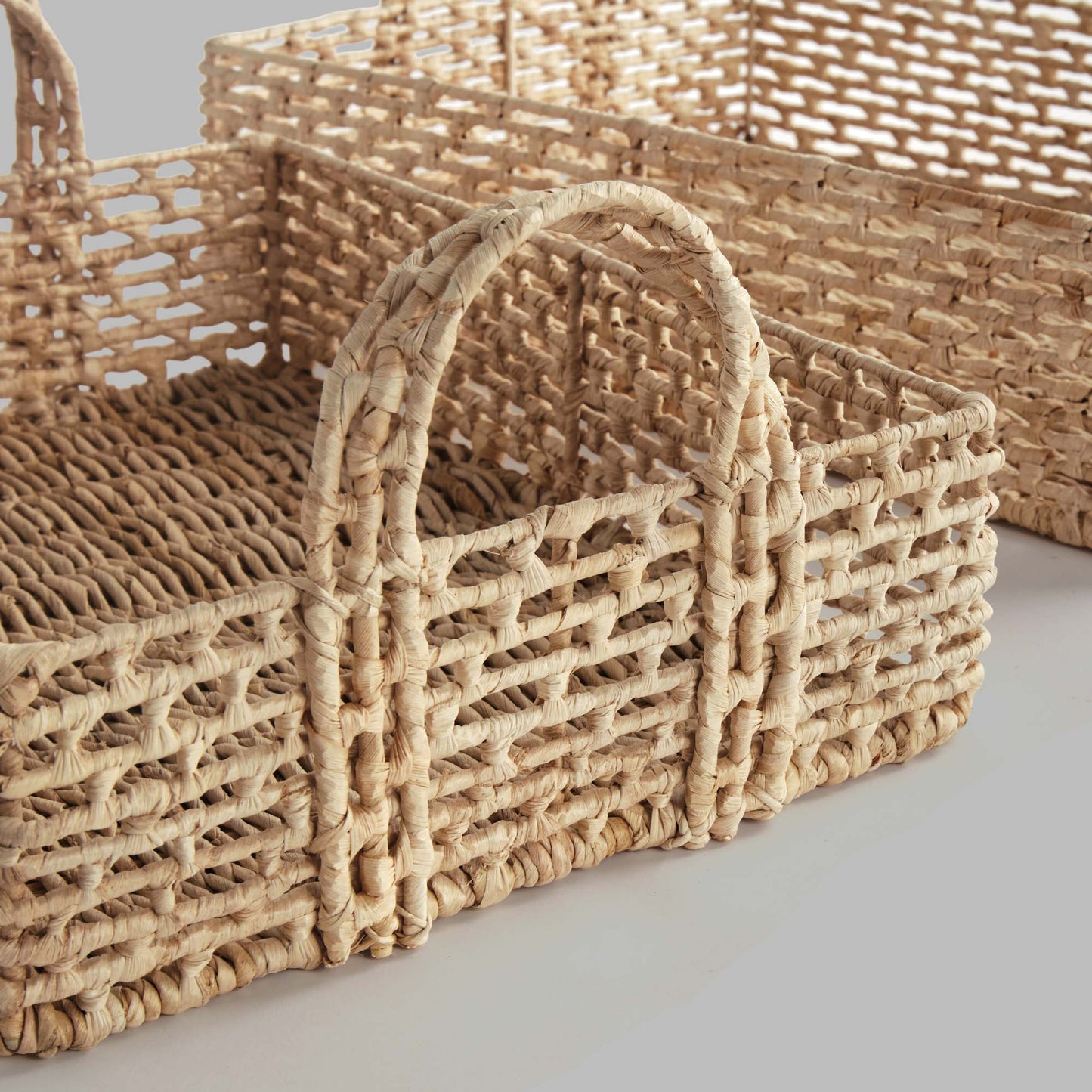 Abaca nesting rectangular trays (set of 2) - stylish home accent (Image4).