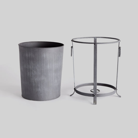 Aged zinc iron medium planter 15.5 inch - stylish home accent (Image2).