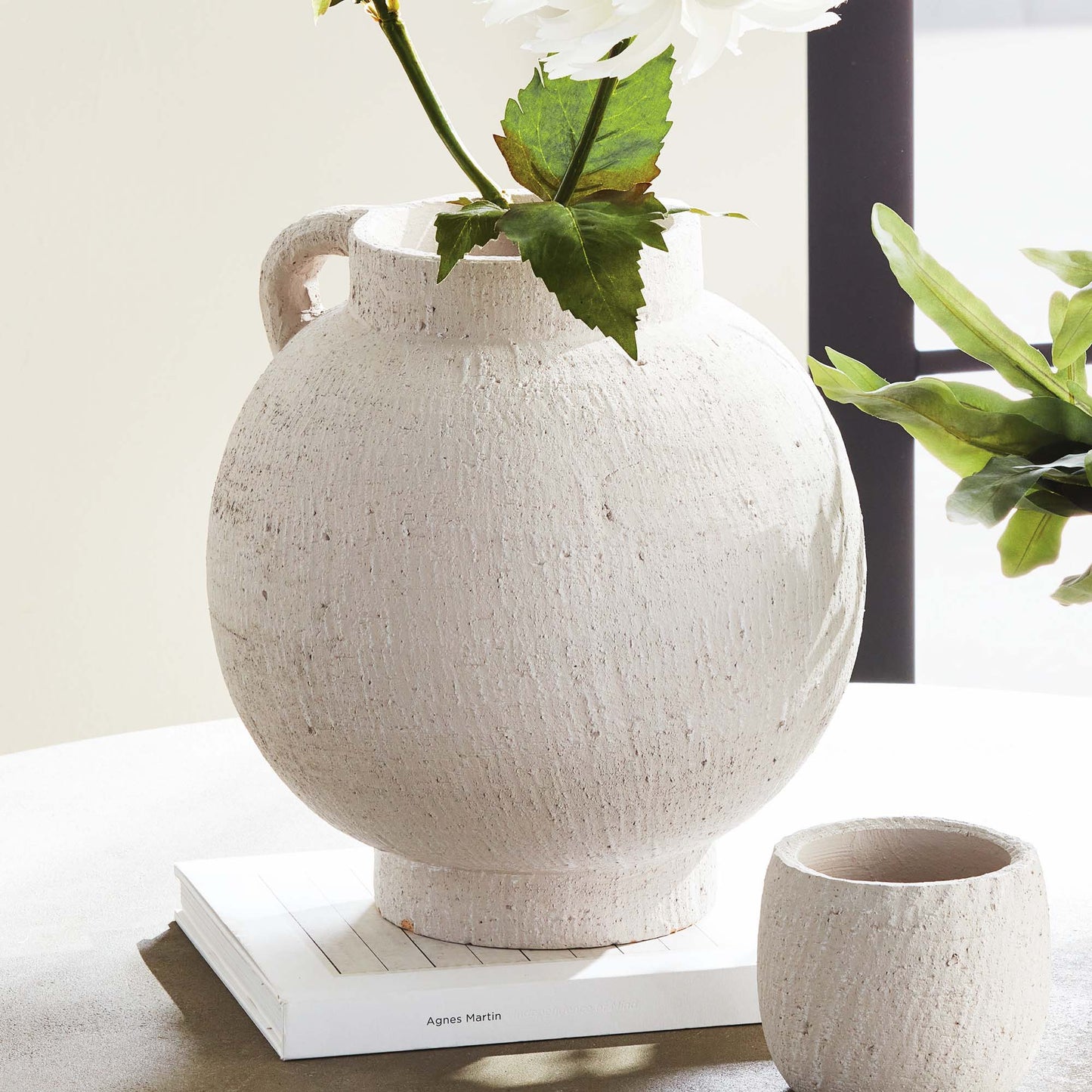 Amphora handled terracotta large vase - stylish home accent (Image8).