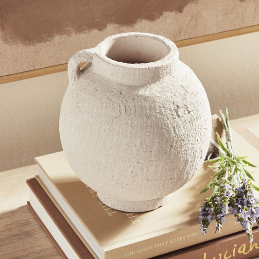 Amphora handled terracotta small vase - stylish home accent (Image6).