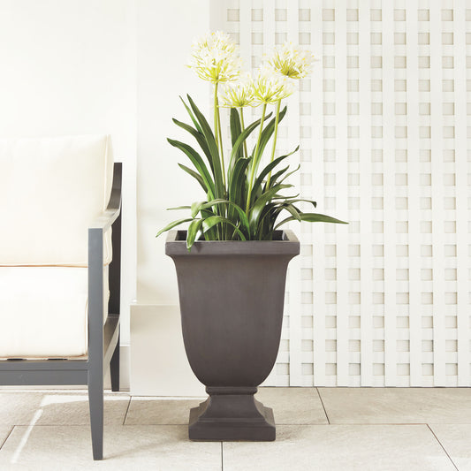 Antique black square footed small planter 14.5 inch - stylish home accent (Image4).