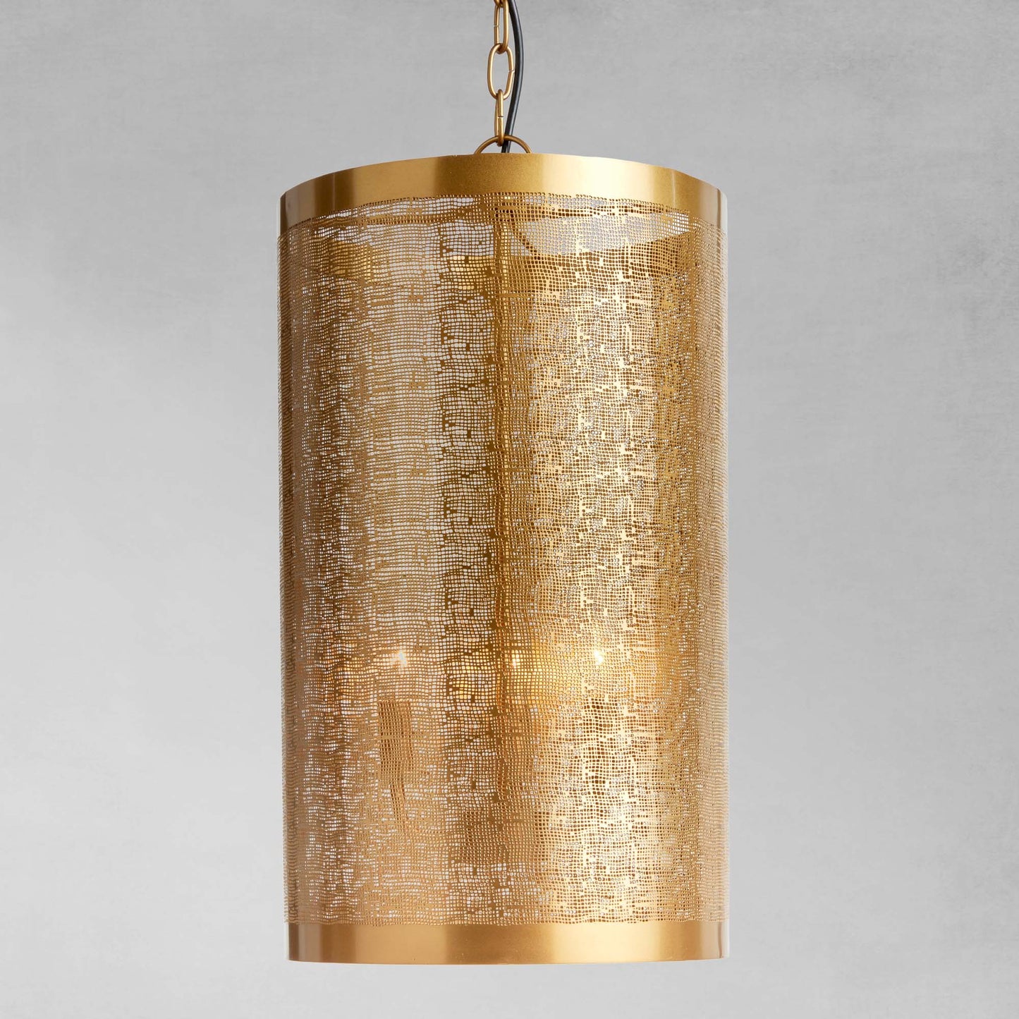 Antique brass mesh narrow pendant 12 inch - stylish home accent (Image5).