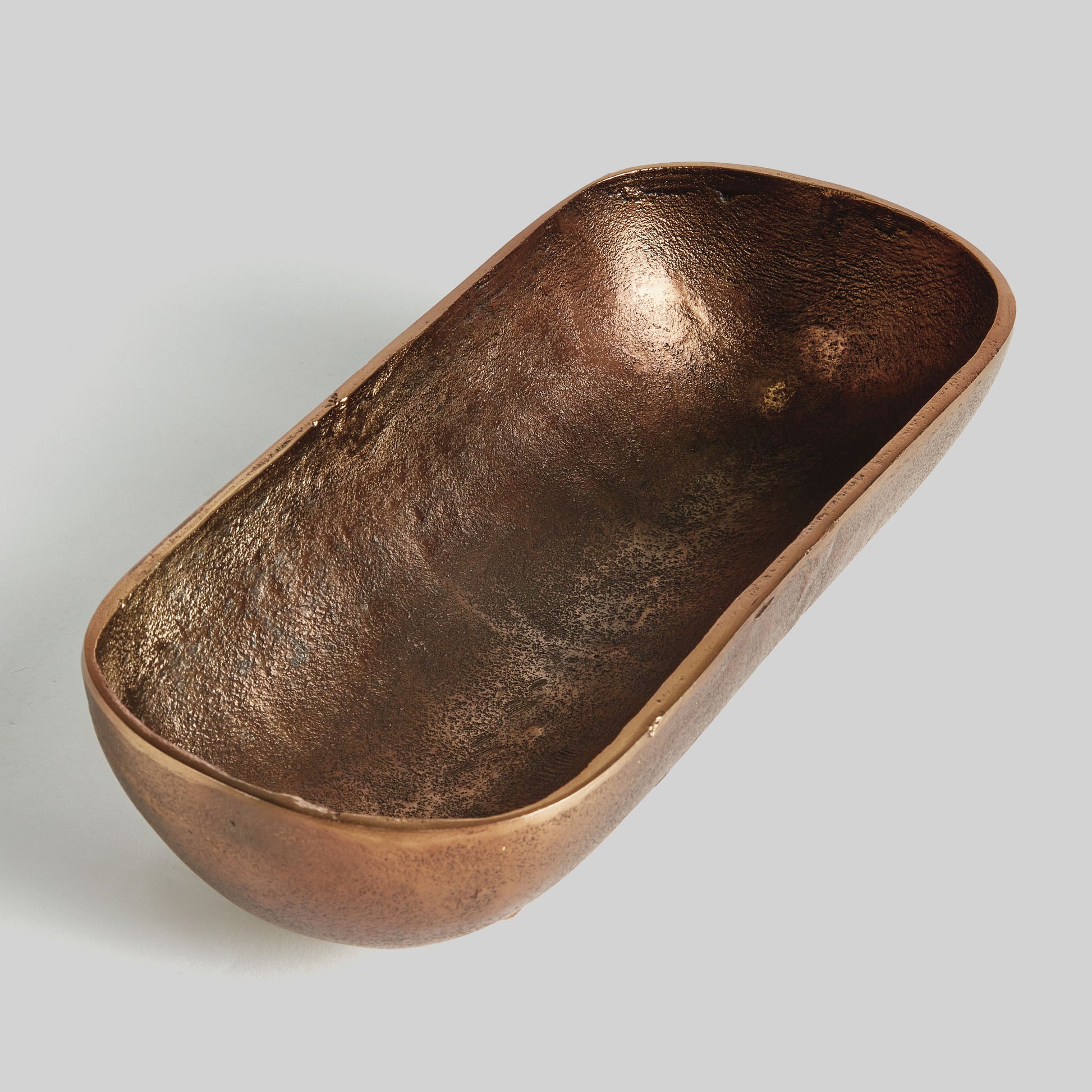 Antique brass narrow small bowl - stylish home accent (Image4).