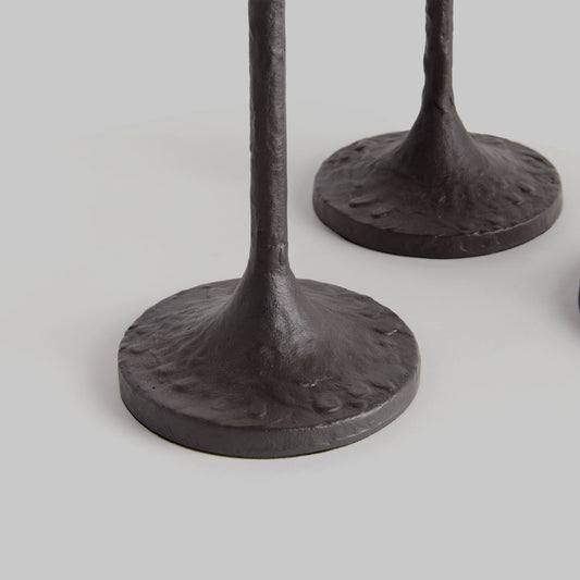 Black bronze taper candle holders (set of 3) - stylish home accent (Image2).
