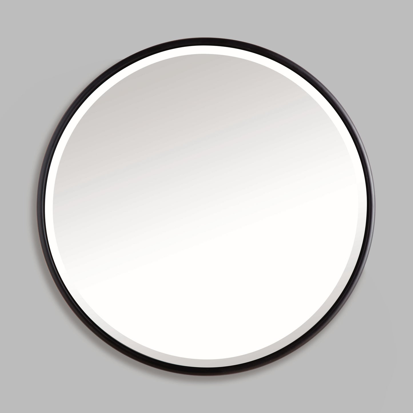 Black round beveled mirror large 33.5 inch - stylish home accent (Image3).