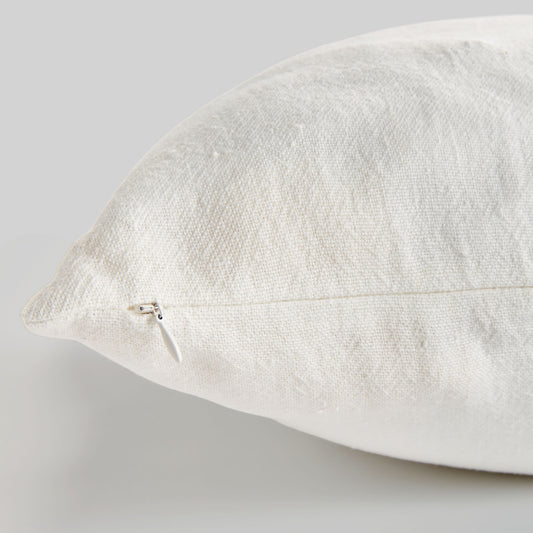 Blue and white 24 inch linen pillow - stylish home accent (Image2).