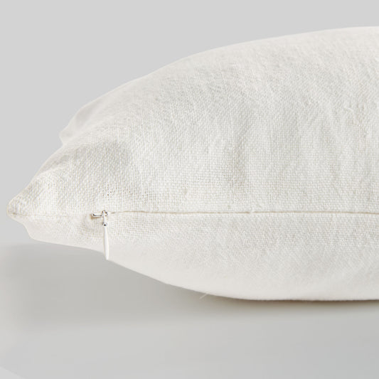 Blue and white lumbar linen pillow - stylish home accent (Image2).