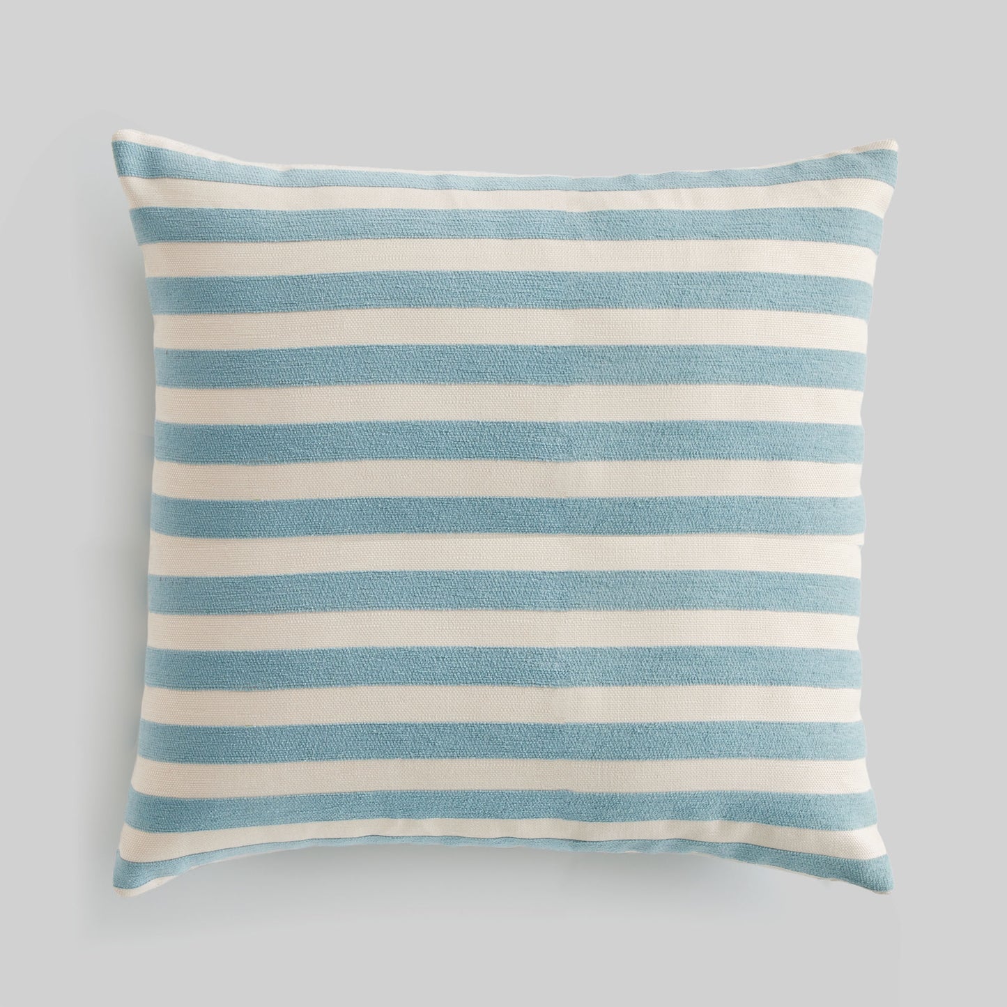 Blue and white striped 24 inch pillow - stylish home accent (Image1).