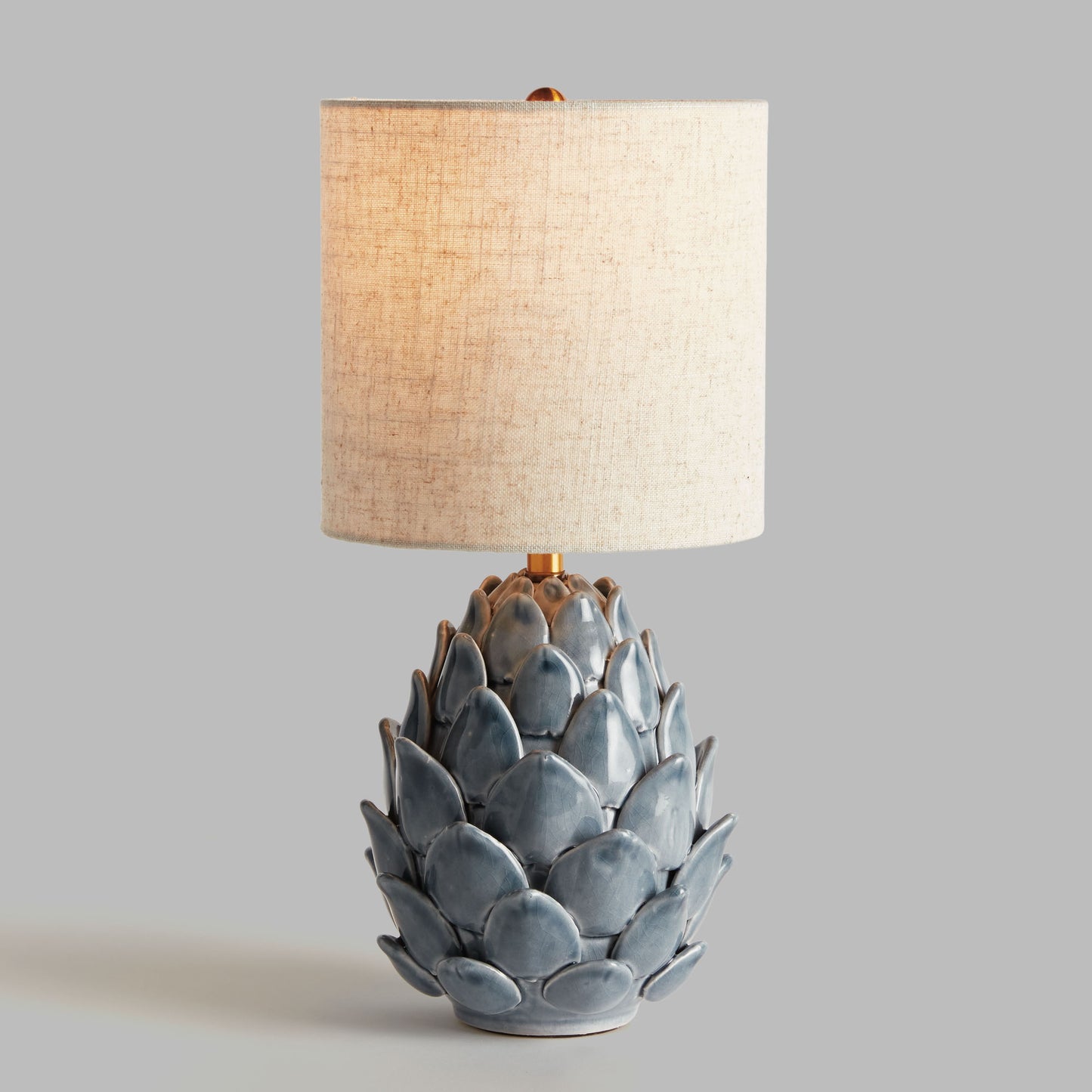 Blue artichoke ceramic lamp - stylish home accent (Image2).