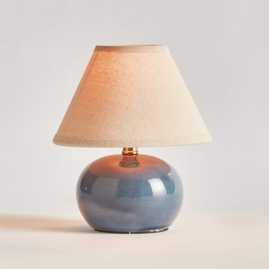 Blue ceramic mini lamp - stylish home accent (Image4).