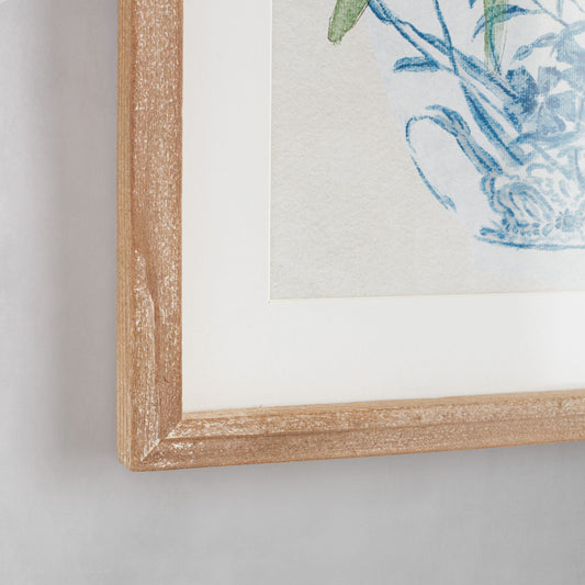 Blue chinoiserie botanical prints (set of 2) - stylish home accent (Image2).