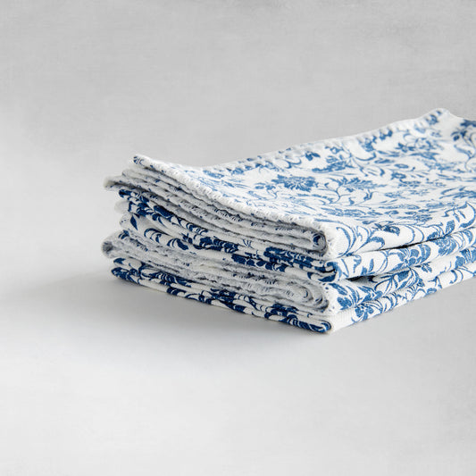 Blue cotton dinner napkins (set of 4) - stylish home accent (Image2).
