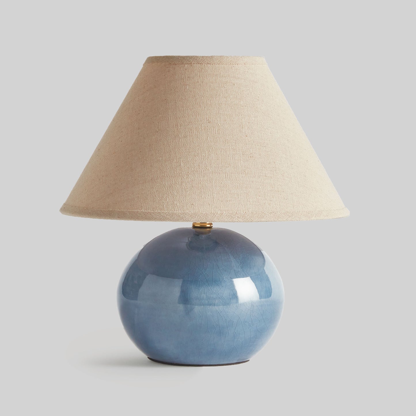 Blue crackle glaze mini lamp - stylish home accent (Image1).