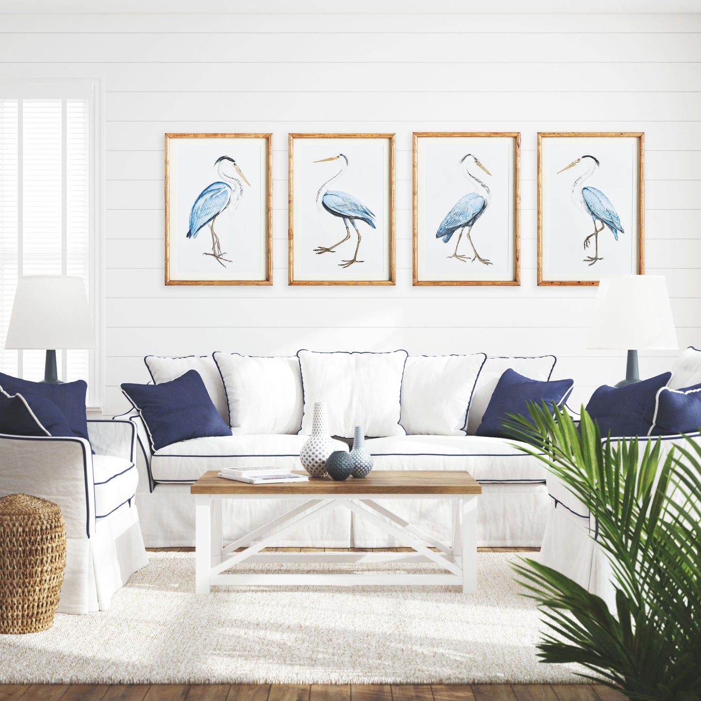 Blue heron prints 16.5 inch (set of 4) - stylish home accent (Image3).
