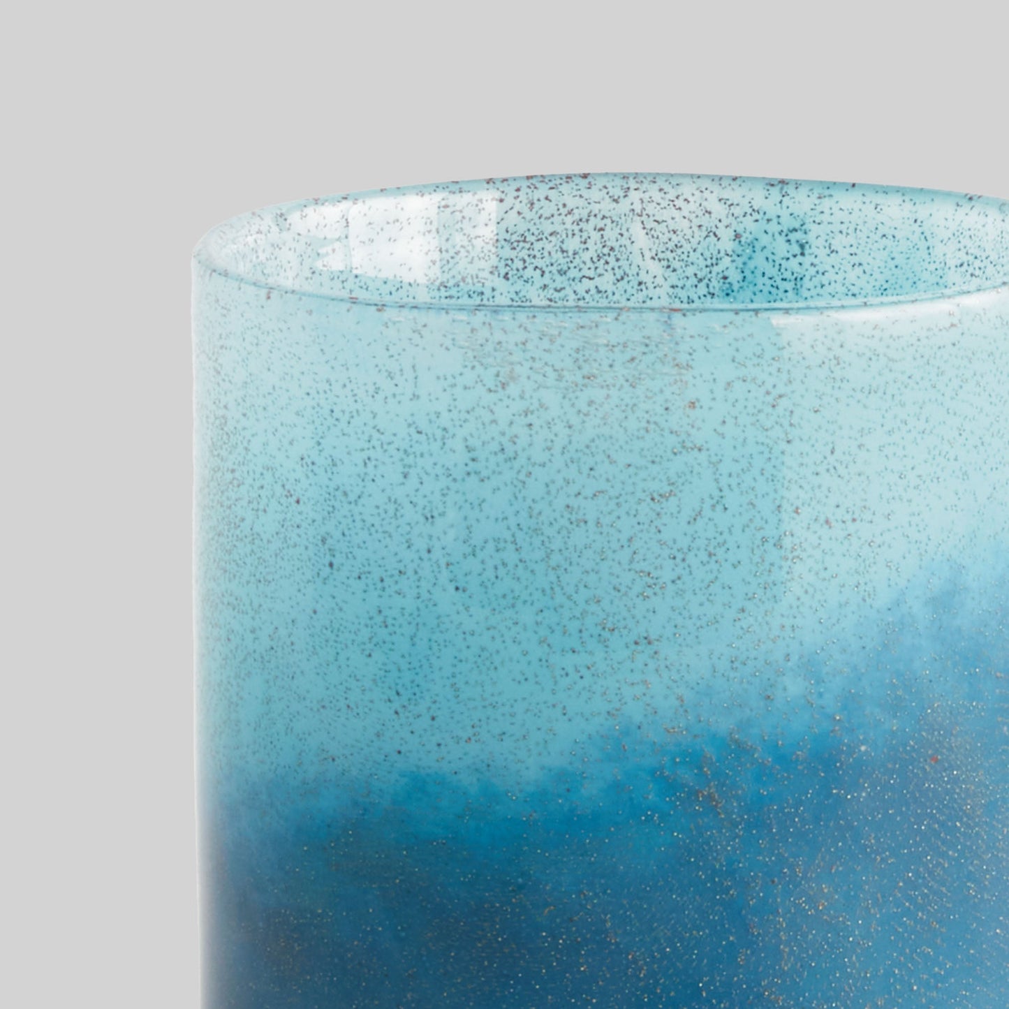 Blue ombre glass hurricane candle holder - stylish home accent (Image4).