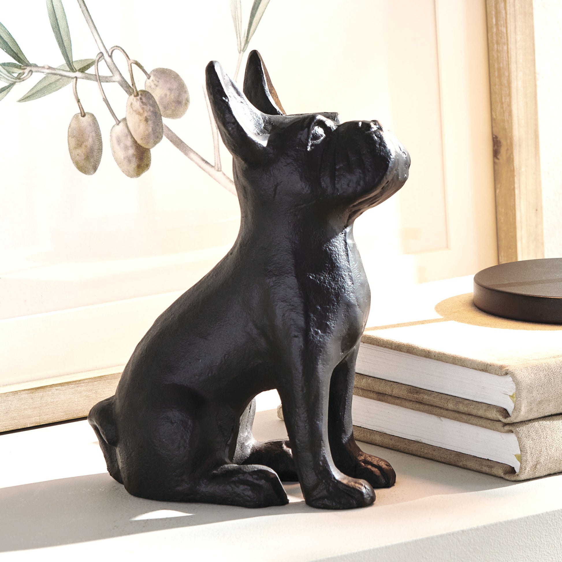 Bronze french bulldog decorative object - stylish home accent (Image6).