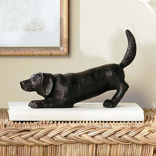 Bronze play bow dog decorative object - stylish home accent (Image6).