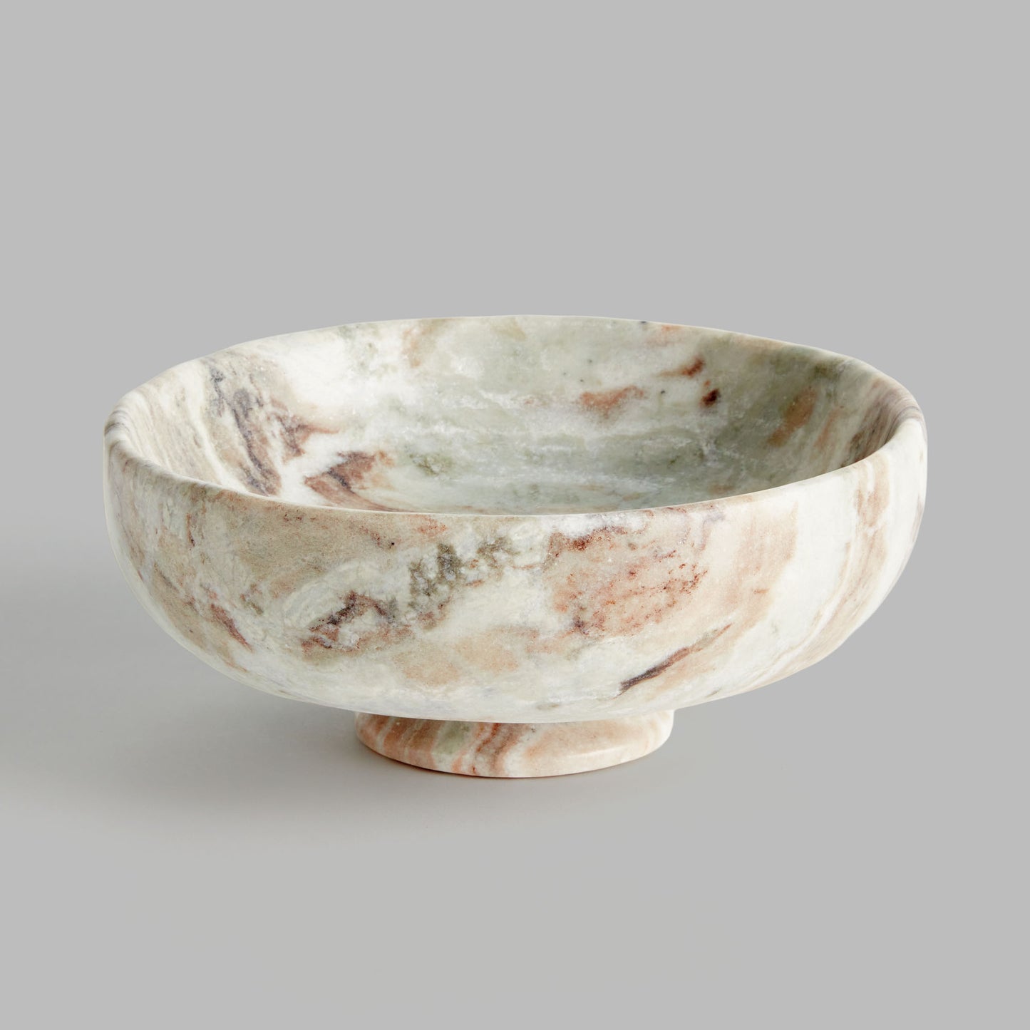 Brown marble footed bowl - stylish home accent (Image2).