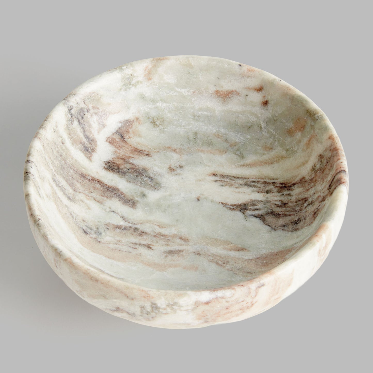 Brown marble footed bowl - stylish home accent (Image3).