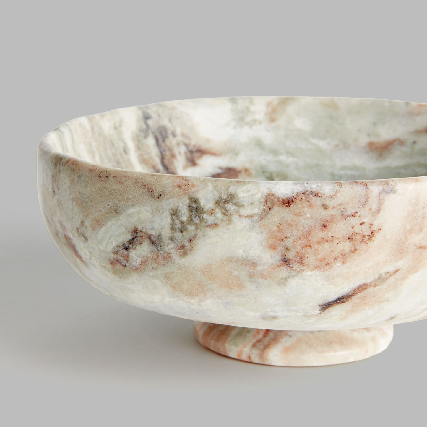 Brown marble footed bowl - stylish home accent (Image5).