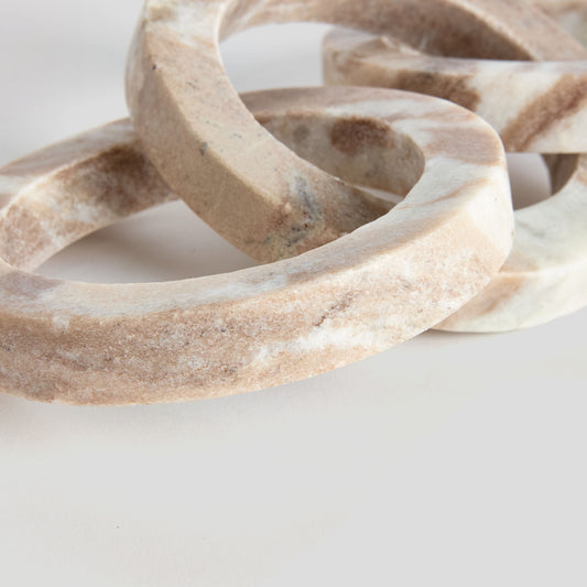 Brown marble link sculpture - stylish home accent (Image2).