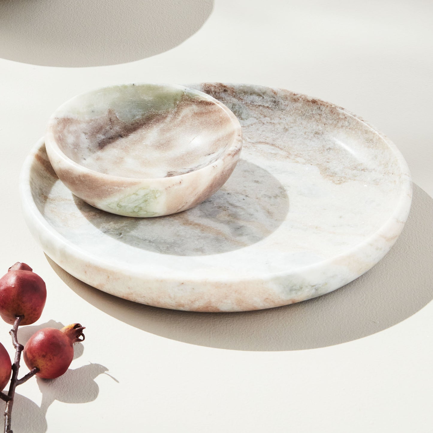 Brown marble tray - stylish home accent (Image2).