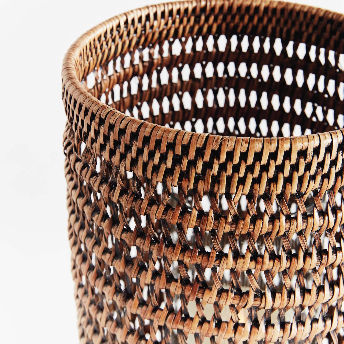 Brown rattan hurricane candle holder - stylish home accent (Image10).