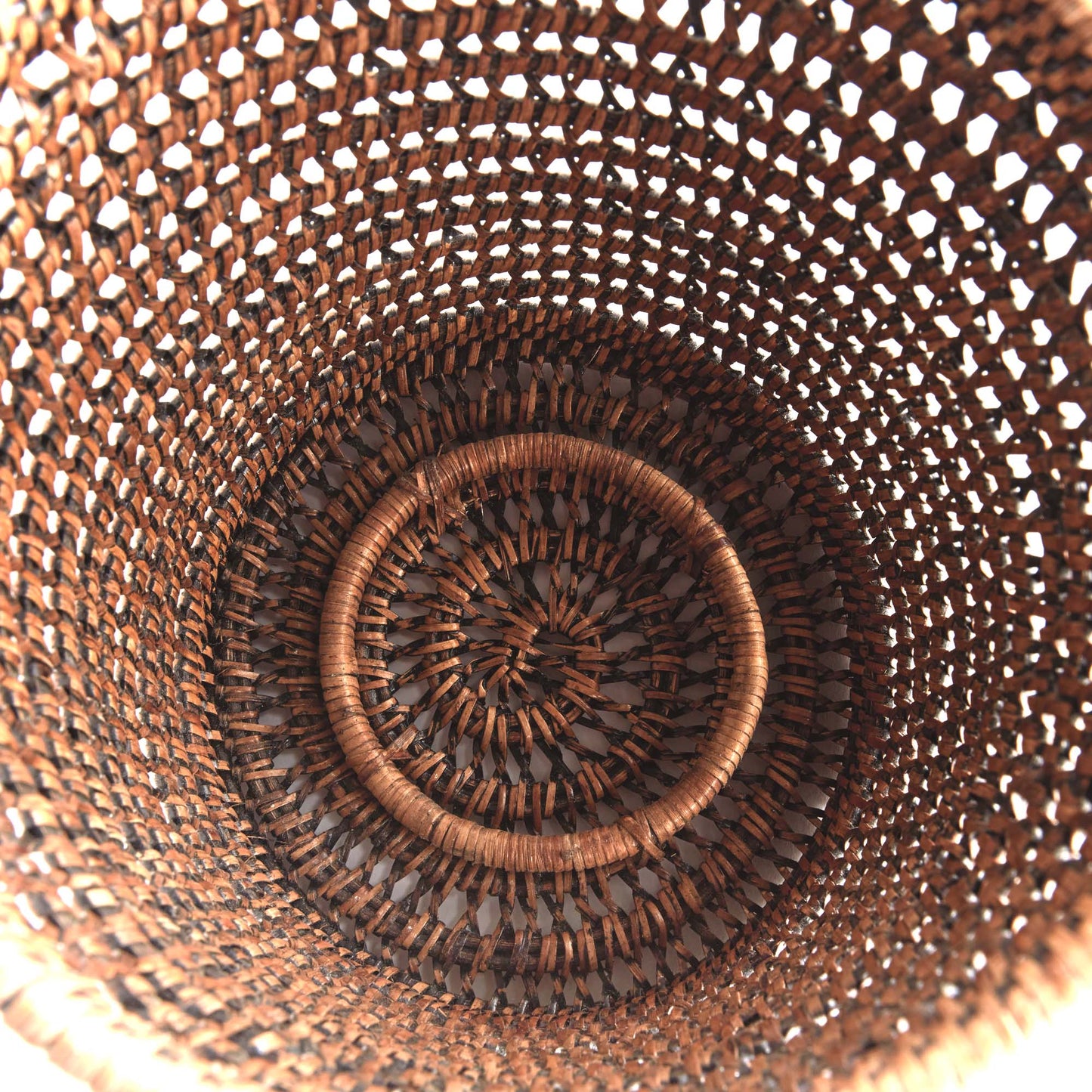 Brown rattan hurricane candle holder - stylish home accent (Image9).