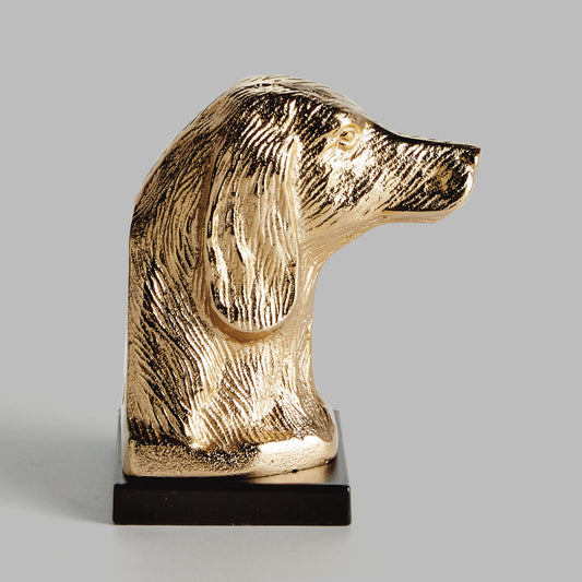 Champagne gold dog bust sculpture - stylish home accent (Image2).