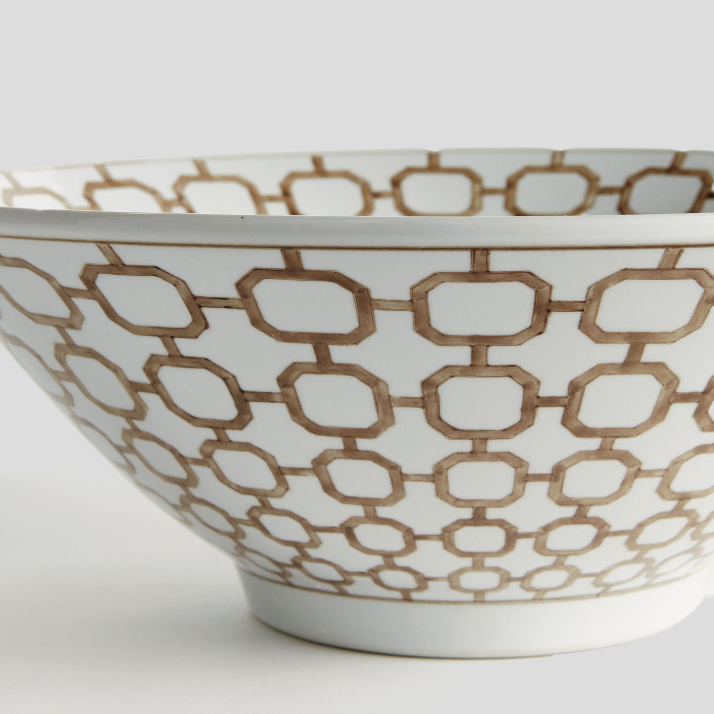 Chinoiserie brown ceramic decorative bowl - stylish home accent (Image3).