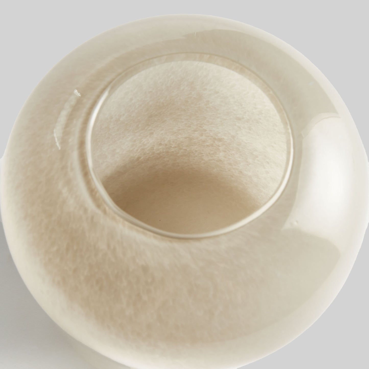 Contemporary beige glass large vase - stylish home accent (Image2).