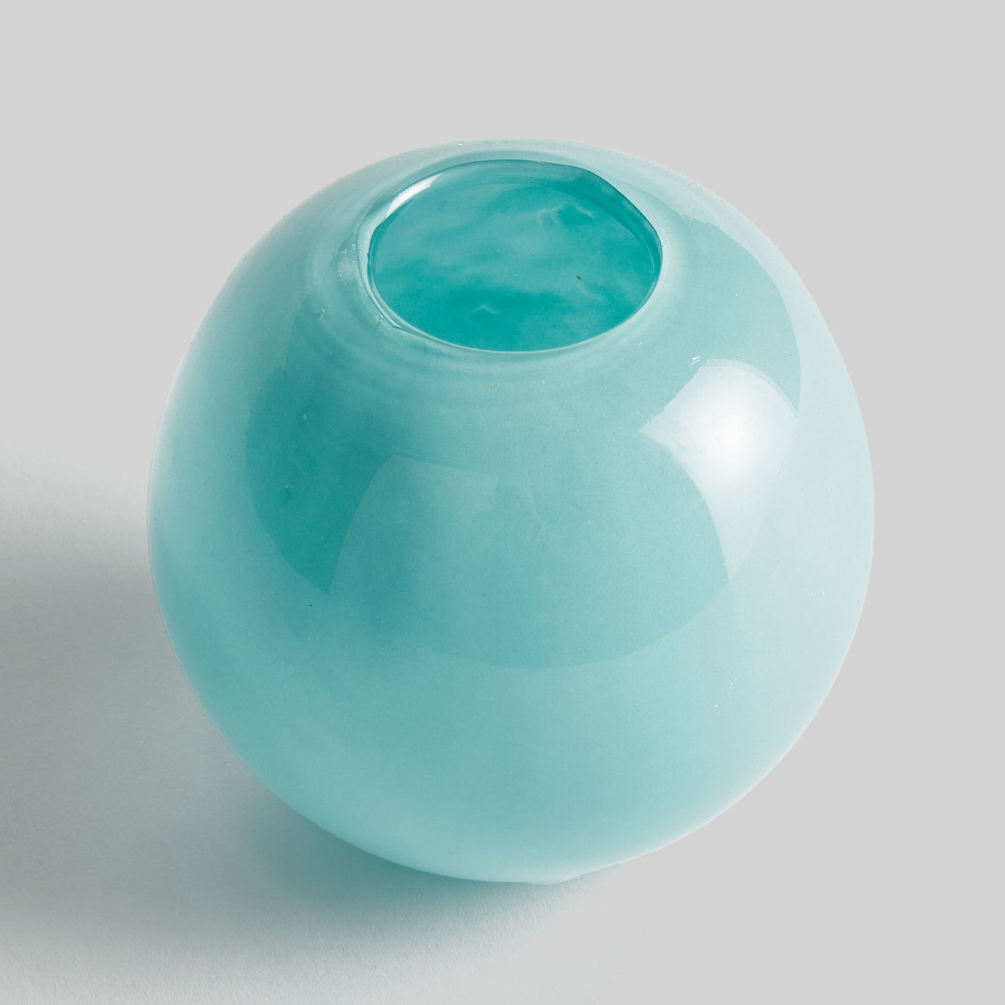 Contemporary light blue glass small vase - stylish home accent (Image3).