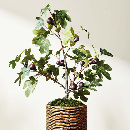 Faux fig tree with fruit 34 inch - stylish home accent (Image1).