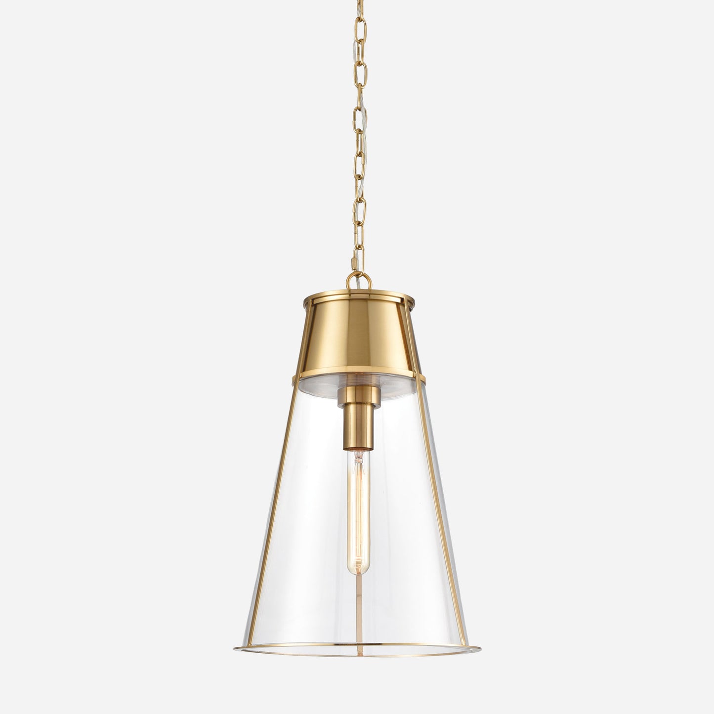 Gold glass pendant 12 inch - stylish home accent (Image1).