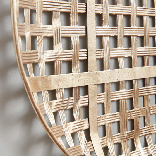 Gold textured iron wall art (set of 3) - stylish home accent (Image2).