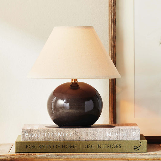 Gray crackle glaze mini lamp - stylish home accent (Image2).