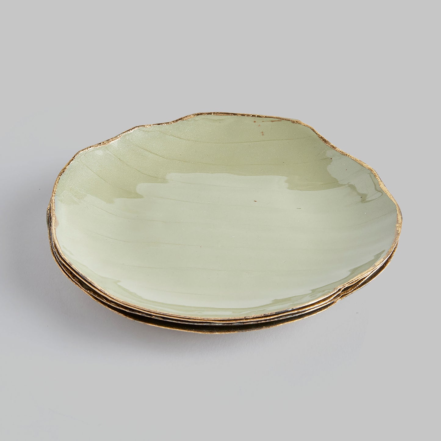 Green decorative petite trays (set of 4) - stylish home accent (Image3).