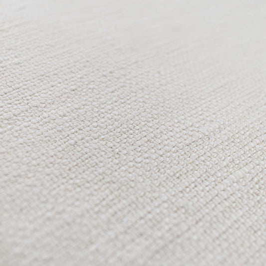 Handwoven Turkish kilim pillow cover fabric swatch in ivory white.