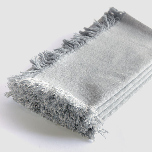 Light blue cotton dinner napkins (set of 4) - stylish home accent (Image2).