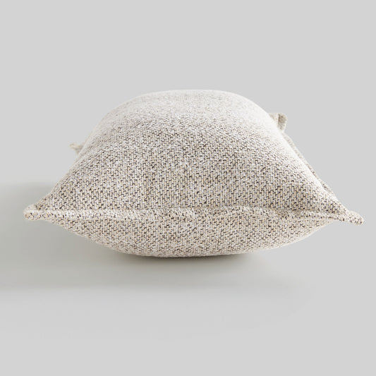 Light gray jacquard lumbar pillow - stylish home accent (Image2).