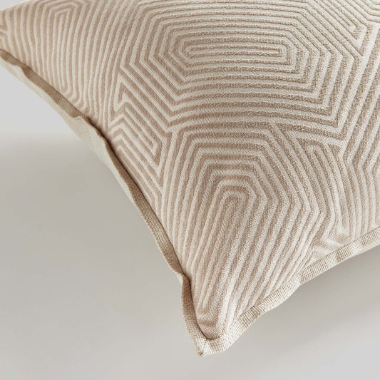Light khaki geometric 24 inch pillow - stylish home accent (Image5).