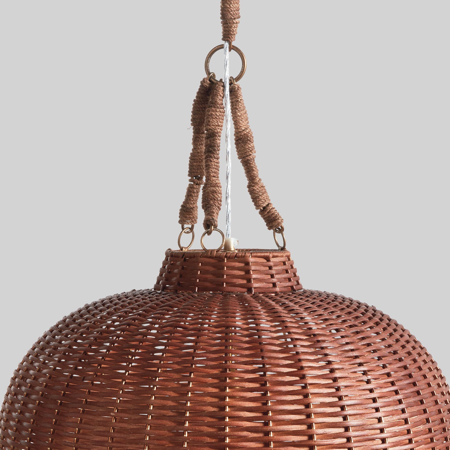 Natural rattan bell pendant 22 inch - stylish home accent (Image4).