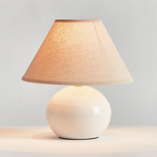 Off-white crackle glaze mini lamp - stylish home accent (Image5).