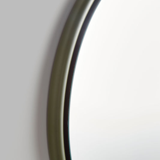 Olive green round beveled mirror 25 inch - stylish home accent (Image2).