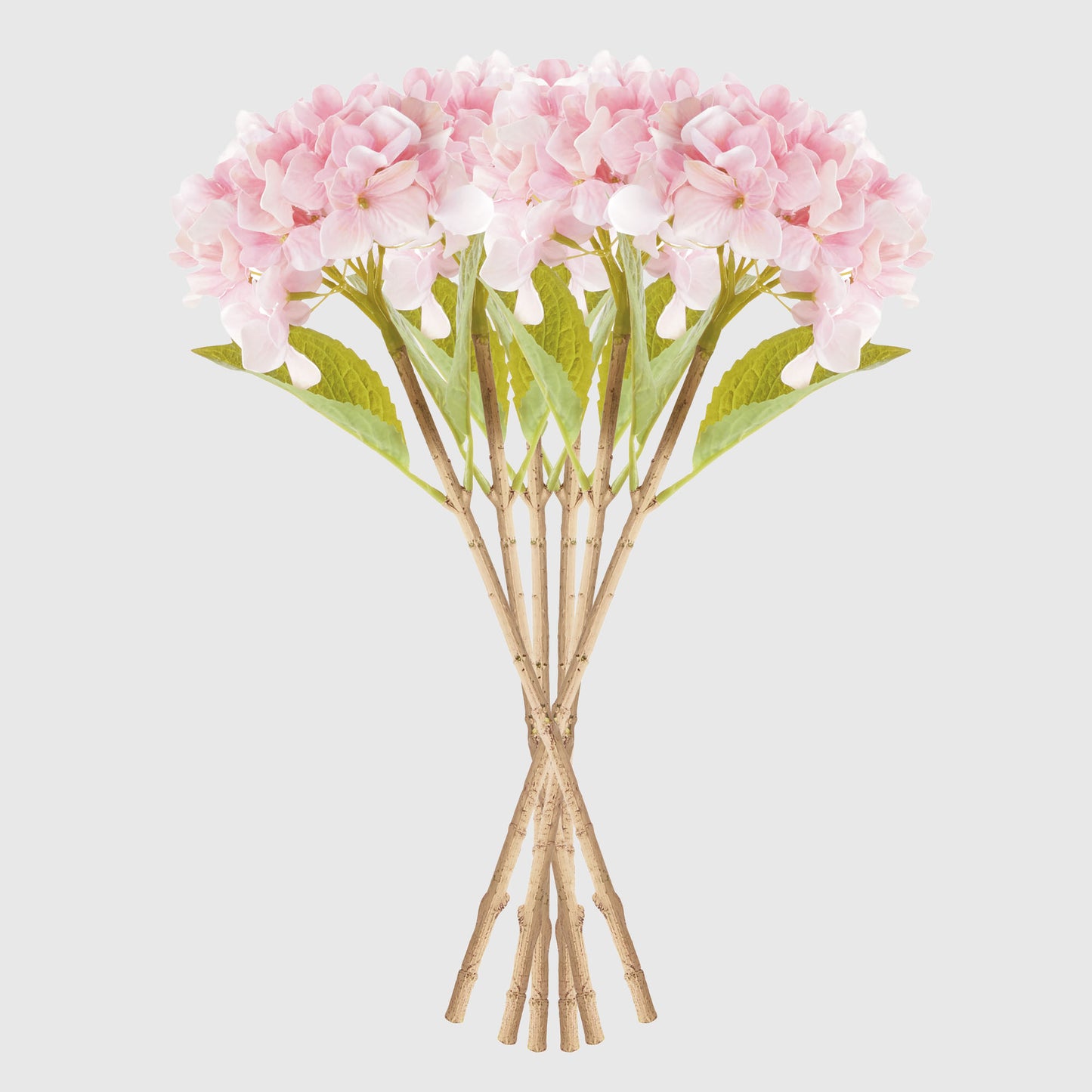 Pink faux hydrangea stems (set of 6) - stylish home accent (Image4).