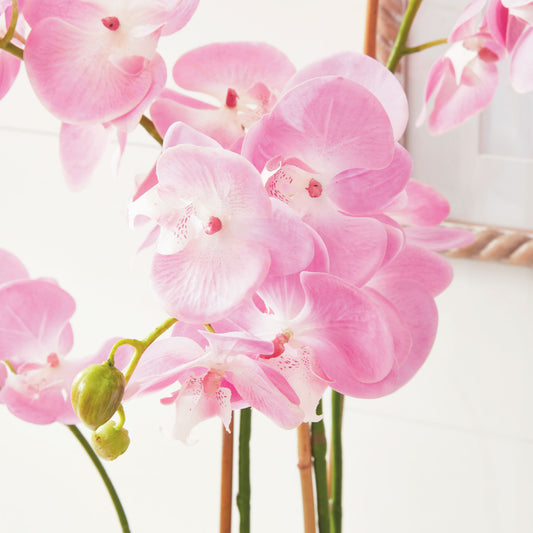Pink faux phalaenopsis orchid 30 inch - stylish home accent (Image2).