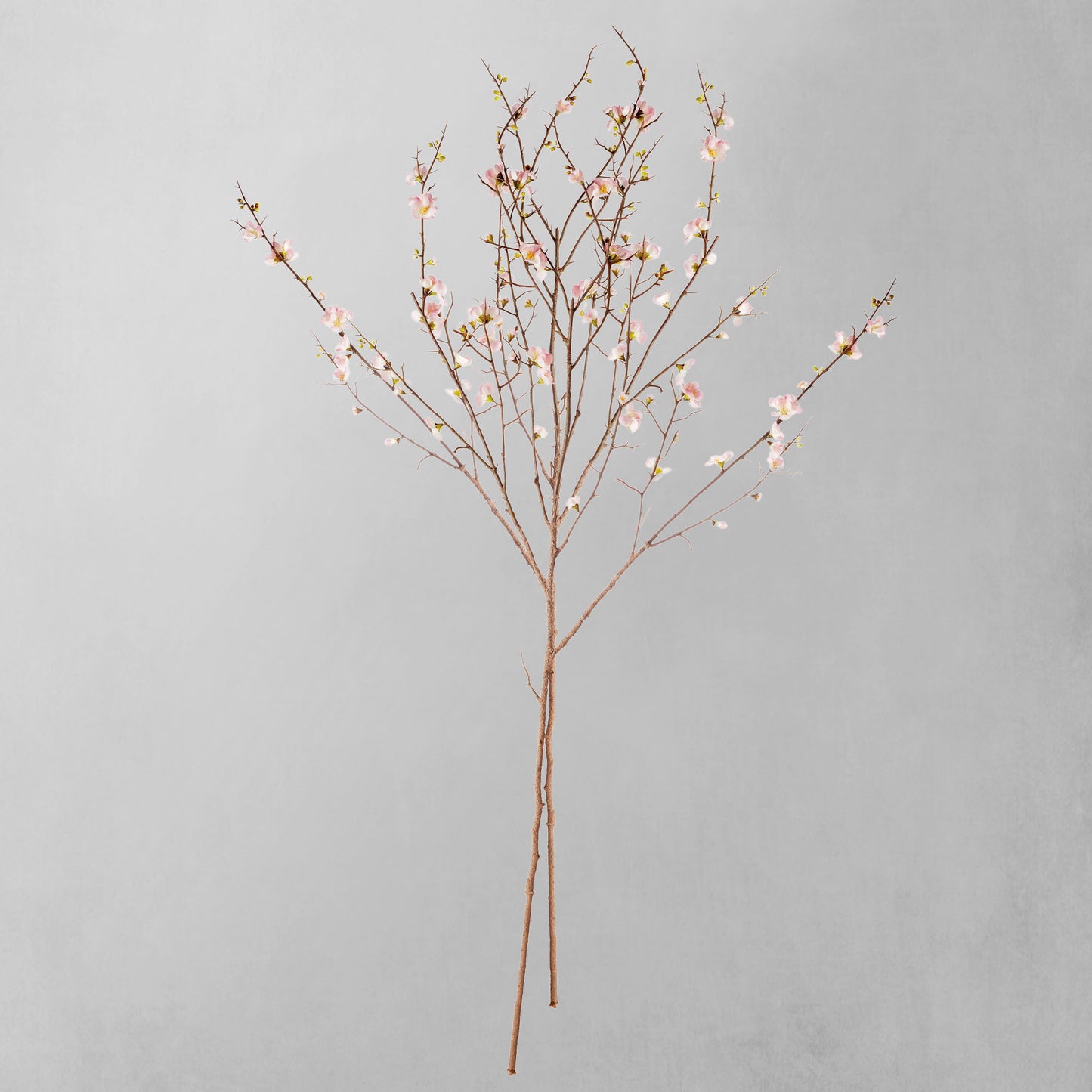 Pink faux quince blossom branches (set of 2) - stylish home accent (Image2).