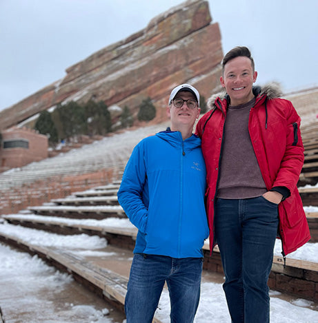 Jeffrey and Adam at Red Rocks in Colorado.