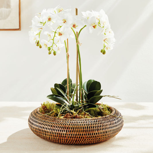 Round rattan decorative bowls (set of 2) - stylish home accent (Image6).